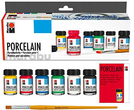 Marabu Kit Peinture pour Porcelaine Porcelain 6 x 15 ML