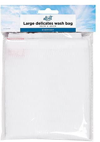 Elliott Large Delicates Zipped Wash Bag, 100% Polyester Bag, Everyday Essential, Reusable and Durable, Delicates Bag for Underwear, Tights, Socks, Hosiery, Baby Clothes, Measures 40cm x 35cm