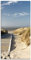 ARTland Wanddeko Glasbilder Wandbild Glas Bild einteilig 50x100 cm Hochformat Strand Meer Küste Nordsee Natur Landschaft Dünen Gräser Steg Maritim T5RM