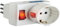 Poly Pool PP2380 Adattatore Salvaspazio Con 3 Prese Fuori Asse E Interruttore Luminoso 10 A Bianco