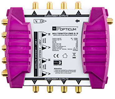 Opticum OMS 9/8p Line Multischalter (mit vergoldeten Kontakten) Gold