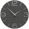 CalleaDesign - Smile Wanduhr, handgefertigt in Italien, 30 cm, elegant und leise, hohe Qualität, perfekte Geschenkidee [graues Wurzelholz und Aluminium].
