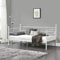 [en.casa] Bett Granada Metallbett 90 x 200 cm Einzelbett Bettgestell aus Metall Betten Stauraum unter dem Bett Bettrahmen Stahl Weiß