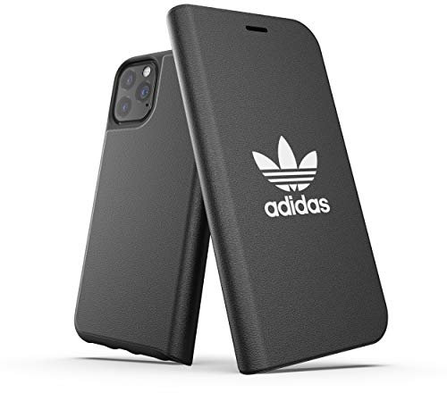 adidas Originals Designed for iPhone 11 Pro Case, Folio Protection Booklet Mobile Phone Case - Black
