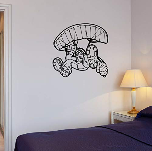 myrockshirt Wandtattoo Aufkleber Paragliding Parachuting Sports Extreme Skydiving Vinyl ed791für alle glatten Flächen UV&W