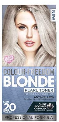 Knight & Wilson Colour-Freedom Pearl Blonde Toner, permanente eisgekühlte Haarfarbe, Anti-Messing, neutralisiert Gelb- und Messingtöne, für natürlich helles, gebleichtes oder gefärbtes Haar (50 ml)