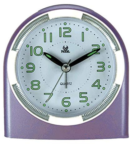 Fenteer Analogue Radio Controlled Travel with Snooze Function, Luminous Hands for Bedroom, Ch, 9.6x6.56x10.4cm