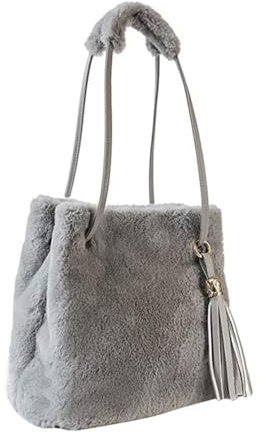 VALICLUD Modische Plüsch Umhängetasche Damen Flauschige Schultertasche Für Alltag Shopping Reisen Stylische Plüsch Tasche Mit Viel Stauraum Für Freundinnen