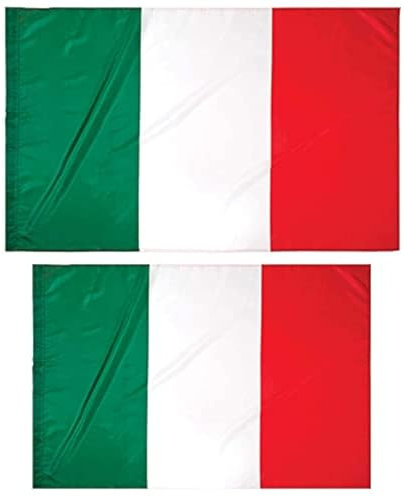Bandiera Italiana - 2 Pezzi - Bandiera Italia Misura 90x150cm + Bandiera Italia Misura 70x90 cm