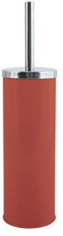 MSV WC Bürste Toilettenbürste WC Garnitur Klobürste „Miami“ mit hygienischem Behälter Terracotta Rot
