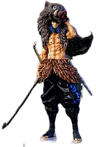 REOZIGN Inosuke Hashibira Action Figure Statue 30cm / 11.8inch Sourire Debout Inosuke Hashibira PVC Anime Personnage Modèle Statue Collection Figurine Poupée Jouets