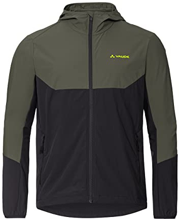 VAUDE Herren Softshelljacke Men's Moab IV -Winddichte MTB-Jacke mit Kapuze, Atmungsaktiv & Wasserabweisend, khaki, 3XL