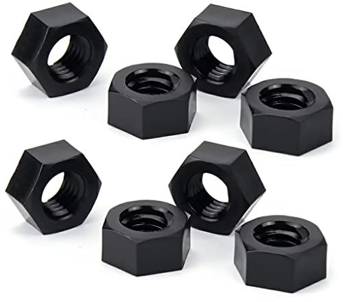 BOUACOUA Kunststoff Muttern Schwarz Nylon Sechskantmuttern M6 (40 Stück)
