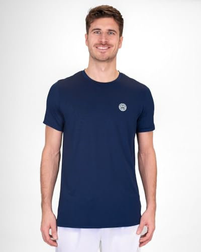 BIDI BADU Herren Crew Tee - Dark Blue, Größe:L