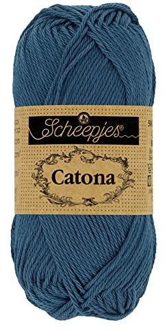 Scheepjes - Scheepjes Catona 164 Light Navy Yarn - 1x10g