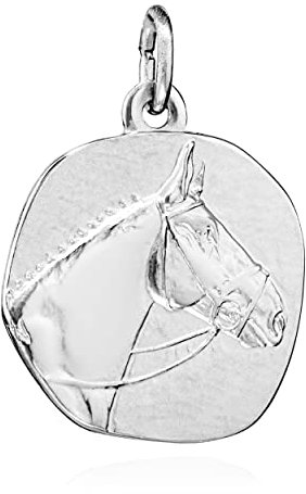 NKlaus Pendentif tête de cheval 925 argent satiné 16mm cheval anti ternissement 13721