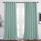 PONY DANCE Vorhang Grün Blickdicht Gardinen Wohnzimmer Modern 2er Set H 245 x B 200 cm Verdunklungsvorhänge Thermovorhang mit Ösen Blackout Curtain for Living Room, Sommergrün