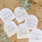 Ginger Ray- Panneaux de Table en Carton Blanc pour Les Directions du Lieu de Mariage, Paquet de 6, White