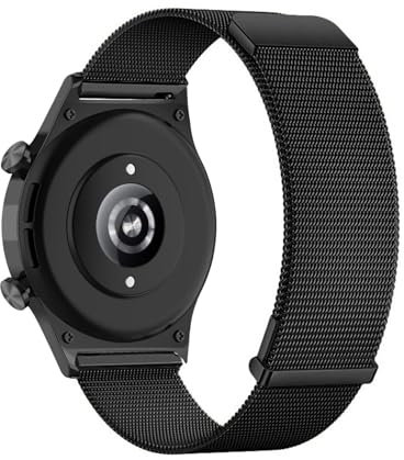KMKJSH Bracciali in metallo per Honor Watch GS 3/ Magic Watch 2 46mm Cinturino di Orologio, Doppio Magnetico Regolabile Milanese in Acciaio Inox Banda di Ricambio con Honor Watch GS 3 Cinturino (2)