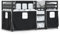 Sufrk Etagenbett mit Vorhängen Weiß Schwarz 90x200 cm Kinder Etagenbett Kinderbett Doppelbett Kinderhochbetten Bett Kiefernholz - 3283934