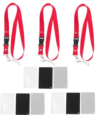 DOITOOL 9stücke Teiliges Belichtungsset Mit Gurt Graukarte Weißabgleich Schwarz Kratzfest Wasserfest Für DSLR Fotografie Präzise Farbkalibrierung Zubehör