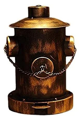 OWOHYG Contenedor de basura hidratante antiincendios Cubo de basura con pedal retro creativo acero inoxidable pequeño cubo de basura con cubo interior comunidad escuela Ce(Brass)