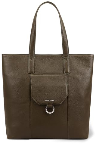 Lloyd Baker London – EDYLN Leather Tote Bag: Women's Modern Design in 100% Genuine Full Grain Leather with a Magnetic Popper Closure