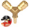 Starvortex Distributore Aria Compressa 2 Vie con 2 Raccordi, 1/4'' AG Raccordo Rapido per Tubo, Collettore Aria Compressa in Ottone NW 7.2, Ripartitore a Y per Compressore e Impianti Pneumatici