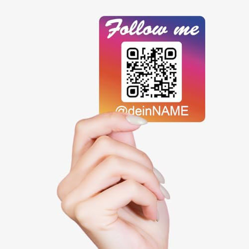 Instagram Aufkleber Auto Aufkleber mit deinem Namen. 8,8x8,8cm Wunschname individualisiert 12 Stück