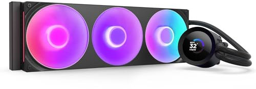 NZXT Kraken Plus 360 RGB – Raffreddamento liquido AIO CPU – Radiatore 360mm – Ventola F360 RGB – LCD quadrato 1,54 personalizzabile – AMD® AM5, AM4 – Intel® LGA 1851/1700, 1200/115X – Nero