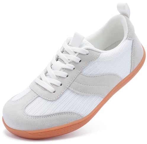 Myzmnk Barefoot Shoes Femme Chaussures de Marche | Pieds Larges Légères et Respirantes Confortables Antidérapant Semelle Zero Drop Fitness Running Sneaker