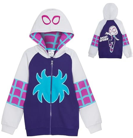 Kinder-Kapuzenpullover Spidey und seine erstaunlichen Freunde, Kapuzenjacke mit Reißverschluss, Miles Morales Ghost Spider oder Spidey, Gwen Ghost Spider, 3-4 Years