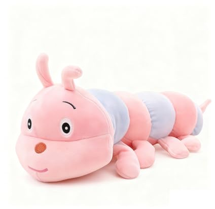 HAUZMLL Rosa Raupe Plüschtiere, Weiche Raupen Kuscheltier Spielfigur Plüsch Gefüllte Tiergeschenke, Tolles Geschenk für Mensch Zum Fantasievollen Spielen.