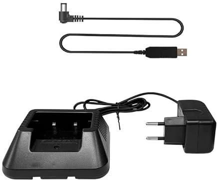 BAOFENG UV-5R EU Plug Desktop Charger for UV-5R Series UV-5R 5RA 5RB 5RC 5RD 5RE and BF-F8 Radios with USB Charger Cable