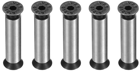 sourcing map 5pcs Knife Handle Screws 6x25mm Hex Sink Head Metal Pocket Knife Pivot Pin