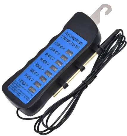 Elektrozaun Spannungsprüfer, 12 kV, Fehlersucher, 2000 V bis 12000 V, 8 Anzeigen, wasserdichter Zaun Tester, Spannungen für den Bauernhof