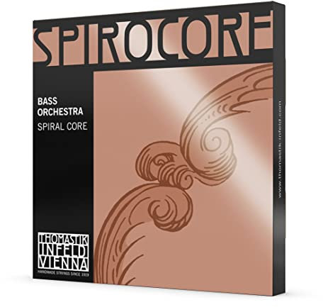 Thomastik 644259 Saiten für Kontrabass Spirocore Spiralkern Orchesterstimmung, Satz 1/2 weich für Mensur bis 965 mm / 38 Zoll