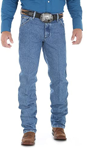 Wrangler Men's Premium Performance Cowboy Cut Regular Fit Jean, Stonewash, 40W x 30L