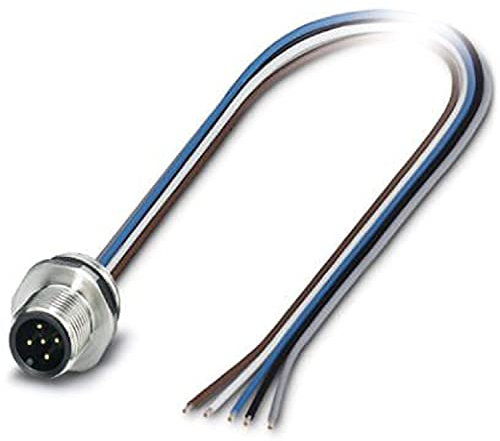PHOENIX CONTACT SACC-E-M12MS-5CON-PG 9/0.5 VA Wunddurchführung, 5-Polig, A-Kodiert, mit 0.5m TPE-Litze, 5 x 0.34mm² Leiterquerschnitt