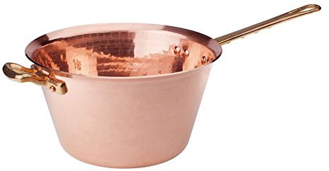 Pentole Agnelli ALCM165M20 Paiolo in Rame con Manico in Ottone, 20 cm