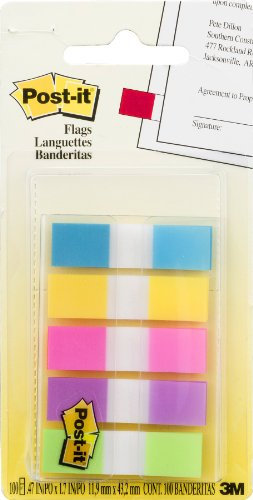 3M 683-5CB 1/2 Page Flags 100 Count
