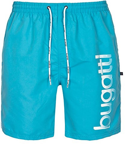 Bugatti - Herren Badeshort in Marineblau, türkis oder schwarz, Türkis, XXL