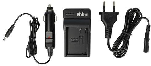 vhbw Chargeur de Batterie Compatible avec Panasonic Lumix DMC-FZ200K | DMC-FZ300, DMC-G5 caméra, DSLR, action-cam - Chargeur + adaptateur allume-cigare