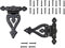 Adonai Hardware Alleluia Antik Gusseisen Vintage Heavy Duty T Scharniere (13,5 cm x 2 Stück, mattschwarz) für Scheunentüren, Tore, Schränke, Kleiderschränke, Schuppen, Fenster, Holzkisten, Truhen und