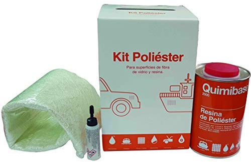 Résine de Polyester + Catalyseur (Kit 1 kg + Fibre mat-300. 1/m2)