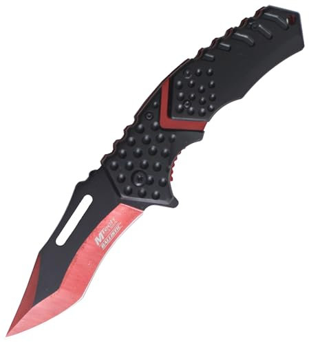 RKS DIFFUSION Couteau Pliant Red Black MT-A920RD Mtech USA Couteau de Poche Camping