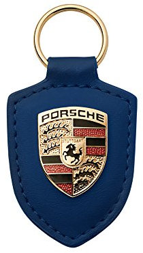 Original Porsche Wappen Schlüsselanhänger (blau), Blau, blau, small standard-size