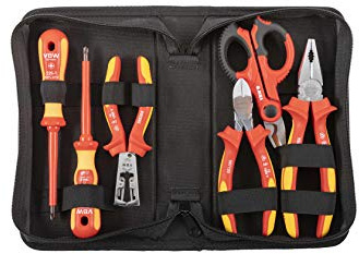 VBW Elektriker-Set Profi/Zangen-Satz 6-tlg., (Schraubendreher, Abisolierzange, Seitenschneider, Elektrikerschere, Kombizange) Made in Germany