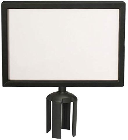 Info-Tafel A4/A3 quer für Pfosten mit Gurtbänder (Schwarz, A3 Horizontal)