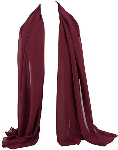 ZAKIRA Foulard en Mousseline, Écharpe pour les Femmes (Bourgogne)